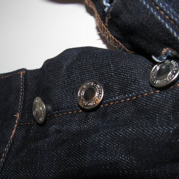 AMERICAN EAGLE Tomgirl Button Fly Dark Wash Jeans Size 0 Regular - Picture 8 of 9